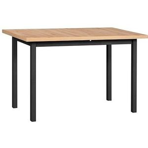 mb-moebel Stijlvolle multifunctionele tafel met slank design en robuuste constructie | Eettafels uittrekbaar - (BxHxD): 120/160x76x70 cm - eettafel MEX 10 (zwart + artisan)