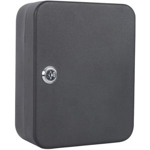 UBOHUZ Sleutelkast Sleutel Opslag Lock Box 20 Haken Combinatie Sleutelkast Beveiliging Lock Box Met Sleutel/Codeslot Thuis Vergrendelen Sleutel Organizer Voor Thuis, Garage (Zwart-Sleutel type)
