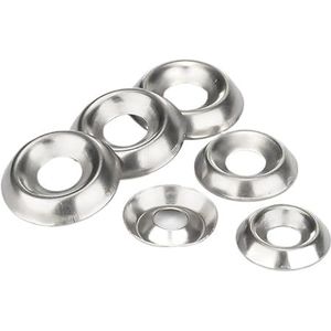 Verzonken ring, 10~100 stuks 304 roestvrij staal M3 M4 M5 M6 conische concaaf-convexe Holle decoratieve visoogring(100PCSM4X13X2.5MM)