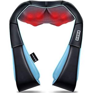 Nekmassageapparaat met warmte, rugmassageapparaat, geschenken voor vrouwen/mannen/moeder/papa, Shiatsu schoudermassager, elektrische deep tissue 4D kneden massager geschenken voor Kerstmis, Moederdag