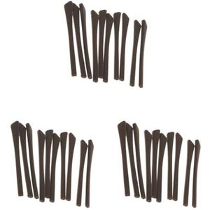 3 Set van Pack van 10x Siliconen Brillen End Tips Oor Sok Tubes Vervangingen Bruin