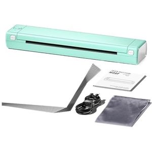 M08F A4 Draagbare Blutooth Thermische Printer Ondersteunt A4-papier Compatibel Met Telefoon En Laptop For Op Kantoor Helder Afdrukken(M08F Green)