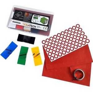 ISOLATECH PVC krimpkous zwart per meter zonder lijm diverse diameters en lengtes krimpverhouding 2:1 set voor het isoleren van 18650 oplaadbare batterijen ongelabeld