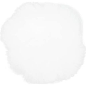 Kunstbont Reversmicrofoon Windmof Clip-on Harige Microfoonmof voor Gebruik Binnen en Buiten (WHITE)