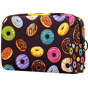 Vlag Frankrijk Print Reizen Cosmetische Tas voor Vrouwen en Meisjes, Kleine Make-up Tas Rits Pouch Toilettas Organizer, Color6, 18.5x7.5x13cm/7.3x3x5.1in, Mode