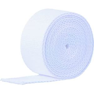DQZRTUECA Polyester katoenen band, veelkleurig, 38 mm x 5-20 meter(White,38mm x 10Yards)