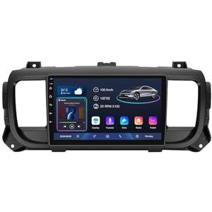 Android 14 9 Inch Touchscreen Autoradio 2 Din voor Peugeot Expert 3 2016-2021 met CarPlay & Android Auto Stuurbediening GPS Navigatie AHD Backup Camera Bluetooth (YS10 (2+32G))
