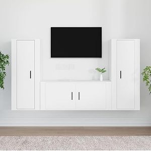 CBLDF 3-delige tv-kast set wit ontworpen hout
