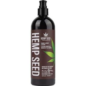 Hennepzaad hand- en bodylotion, Naked in the Woods-geur - 16 oz - Verzacht een droge huid - Arganolie, hennepzaadolie - Lichte, niet-vette formule - Veganistisch en diervriendelijk