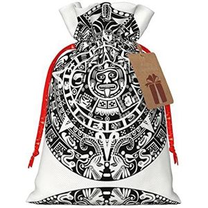 Maya kalender einde van de wereld hennep gebundeld geschenkzakje kerst opbergtas geschikt voor kerstfeest geschenkverpakking