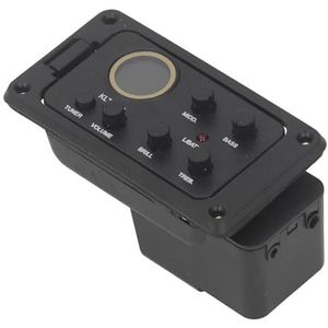 4 Band EQ Equalizer Voorversterker Versterker Piezo Pickup Tuner Akoestische Gitaar Equalizer met LCD-scherm