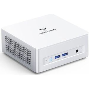 MINISFORUM UM880 Plus Mini-pc met AMD Ryzen 7 8845HS (8C/16T, tot 5,1 GHz), Minicomputer Radeon 780M, 32GB DDR5, 1TB PCIe4.0 SSD, OCuLink, 5xUSB-poort, Drievoudig beeldscherm met HDMI+DP+USB4