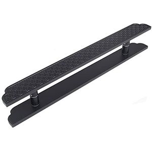 HSIRYAOHD Schuurdeurgrepen voor exterieur/interieur/voordeur, zware glazen schuifdeurgreep, hotel/houten deuren, ingangsdeurgreep, rug aan rug model/zwart/80 cm (31,5 in)