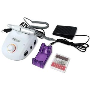 35000/20000 RPM Elektrische Nagelboormachine Mill Cutter Sets for Manicure Nagel Tips Pedicure Bestand(303 White)
