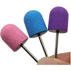 Nagelschuurkop, Verpakking met 5 veelkleurige nagelfreesdoppen for manicure en pedicure(Blue 120grit)