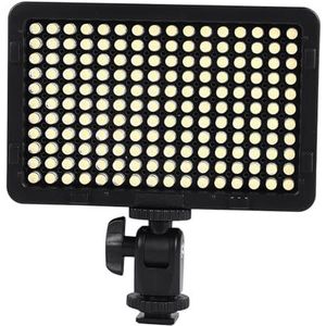 LED-videolamp, Draagbaar op Camera Fotolichtpaneel Dimbaar voor DSLR-camera Camcorder met Batterij, 176 LED Hoge Helderheid, voor Fotostudio-videofotografie
