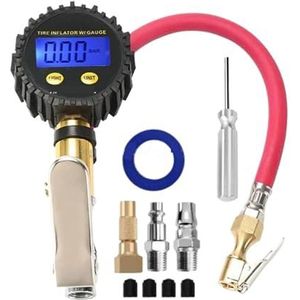 Digitale Bandenpomp Manometer 200PSI LCD-scherm Luchtcompressorpomp Snelkoppeling For Auto-motorfiets Eenvoudig In Gebruik
