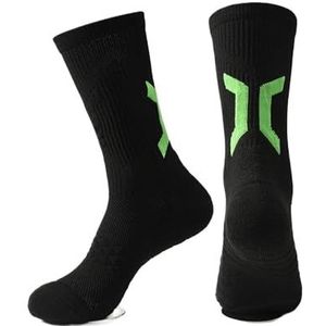 YIJIANUO 1/3 Paar Professionele Heren Basketbal Sokken Met Dikke Handdoek Bodem Ademend Sport Sokken Mannen Lange Badminton Sokken, 1 paar zwart., 38-44
