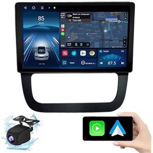 Android 14.0 2 Din Autoradio 10"" Touchscreen Auto Stereo voor VW Jetta 5 2005-2010 met Draadloze Carplay Android Auto GPS navigatie AHD Omgekeerd beeld Stuurwielbediening(P1(1G+32G))