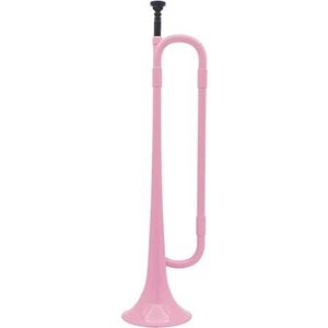 ZENGXUE B Platte Trompet Bugle Cavalerie Trompet Milieuvriendelijk Plastic Met Mondstuk Voor Student 5 Kleuren Voor Optie Standaard trompetset (Color : Pink)