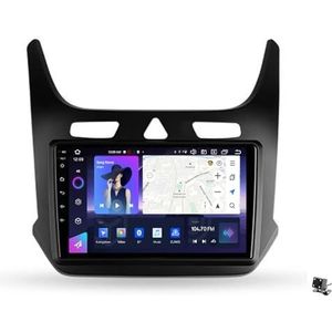 ZWCLSH Android 13 Dubbele Din Autoradio met Draadloze Carplay & Android Auto, BT 5.0, DSP, 9"" QLED Touchscreen Compatibel met Chevrolet Cobalt 2 2011-2018, Backup Camera, SWC AM/FM Auto Stereo, 7NF