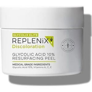 Replenix Glycolic Acid 10% Resurfacing Skin Peel, Medical-Grade Facial Peeling Pads for Discoloration & Acne (60 ct.)