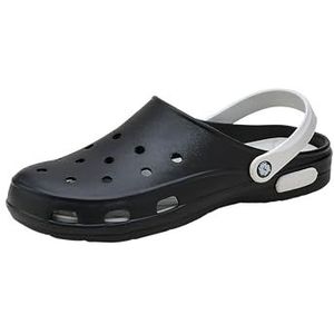 Realpaks Clogs voor heren, comfortabele EVA-slippers, antislip tuinschoenen & badschoenen, licht, ademend en waterdicht, voor huis, tuin, zwembad, zwart, 41 EU