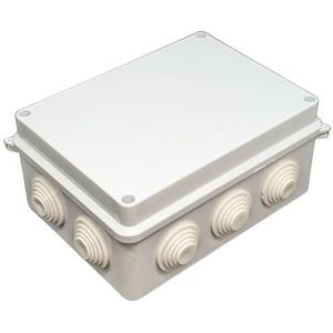 Lumonic aansluitdoos wit 150x110x70mm met 10 openingen I Aansluitdoos opbouw - IP65 I Aansluitdoos, klemmenkast, verbindingsdoos voor binnen- & buitengebruik