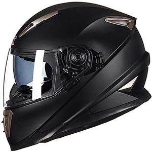 Motorhelm, Anti-condenshelm met dubbel vizier, DOT/ECE-goedgekeurd for volwassen mannen en vrouwen, helder H,M(D,M(5455 cm))