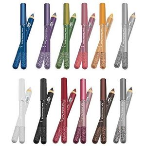 Jumbo glitter oogschaduw stick set, 12 tinten blendbare schimmerende oogpotloden