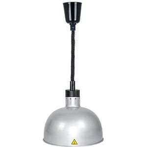 Voedselwarmtelamp Telescopische lamp Voedselwarmerlamp Hangende barbecue Verwarming Kroonluchter 250W lamp Geschikt for keuken, restaurant (Color : Silver)