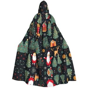 DURAGS Kerstherten kerstman volwassen mantel met capuchon, vampiermantel, rollenspel mantel voor onvergetelijke thema-evenementen en feesten