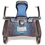 Lascal Buggy Board Maxi+, blauw Buggy Board met blauw Zadel en Sta ruimte voor Kinderwagen en Wandelwagens, Kinderwagen accessoire voor kinderen van 2-6 jaar (22 kg), Geschikt voor de meeste Wandelwagens en Kinderwagens