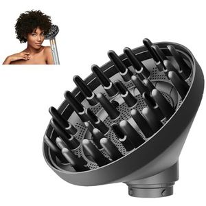 Diffuser-opzetstuk voor Dyson Airwrap Styler HS01 HS05, verbeterde diffuser-mondstuk, converteer uw Air Wrap Styler in een föhn, kruldefiniërende bevestiging voor golvend krullend haar