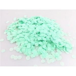 Feestdecoraties 10 g/zak 1 cm mini rond vloeipapier confetti cirkels bruiloft babyshower verjaardagsfeestje tafeldecoraties (kleur: MC19 mintgroen)