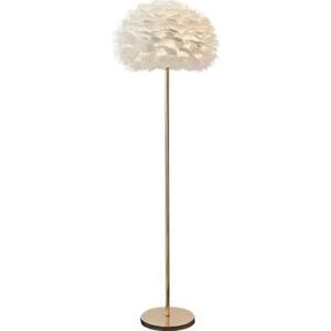 Vloerlamp Feather Kristallen Vloerlamp Kunst Lichte Luxe Woonkamer Bank Naast Slaapkamer Bed Warme Verticale Lamp Moderne Vloerlamp(White,C)