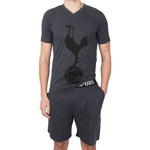 Tottenham Hotspur FC - Pyjama met korte broek/loungewear voor mannen - Officieel - Clubcadeau - Grijs - Small
