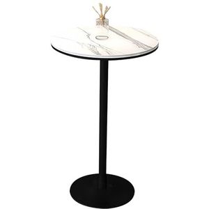 Cocktailtafel Bistrobartafel Kleine pubtafels, ronde bijzettafel met wit marmeren blad en metalen onderstel, hoogte bartafel eettafel ontbijtbar voor eetkamer (Size : Height 95cm)