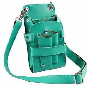 Professionele schaarpakken, PU leren schaar gereedschap organizer heuptas for kapper verpakking van 5 veelkleurig(Blue)
