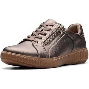 Clarks Women's Caroline Janna Sneaker, Bronze Metallic, 6