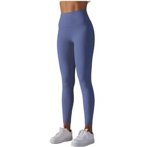 OXOLAMRIN Yogalegging voor dames, yoga- en fitnessleggings, geschikt voor hardlopen, fietsen, fitness, meerkleurig, verschillende maten, Purple Blue., S