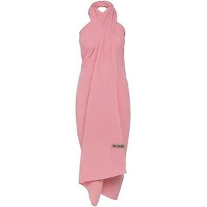 Knit Factory - Liv Pareo - XL Sjaal - Sarong - Stranddoek - Strandlaken - Strandjurk voor Dames - Roze - Duurzaam & Milieuvriendelijk - 100% Biologisch katoen
