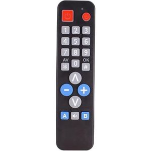 1 universele afstandsbediening met leerfunctie, kopieer IR-code for tv, videorecorder, STB, dvd, DVB-box, gemakkelijk for ouderen