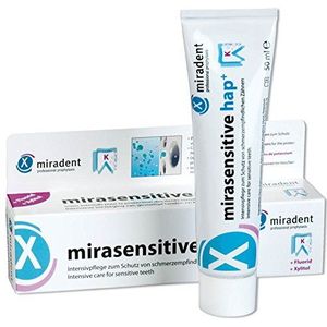 3x Miradent mirasensitive hap+ tandpasta 50ml (3x 50ml)