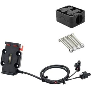 Telefoonhouder Motorfiets Voor BMW Voor R1200RT Voor R1250RT Adventure Motorfiets Navigatie Beugel USB Mobiele Telefoon GPS Draadloos Opladen Ondersteuning Navigatie Plaatbeugel (Color : -Red - 22mm