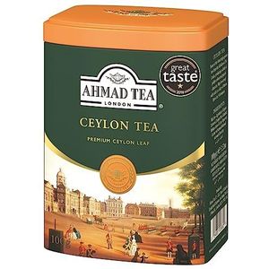 Ahmad Tea Engelse scène Caddy met Ceylon thee - 100g losse blad thee