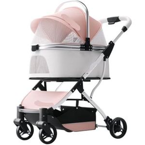 Kinderwagen Voor Huisdieren Lichtgewicht Opvouwbare Kinderwagen For Huisdieren, Honden- En Kattentas, Dubbellaagse Kinderwagen, Handige Kinderwagen For Huisdieren Draagbare Kinderwagen Voor Huisdieren