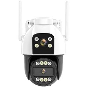 Bewakingscamera, 4G Sim-kaart IP Camera 4K HD 10X Zoom PTZ Camera Drie Lens Dual Screen 2K Beveiliging Cam Auto Tracking P2P Surveillance(2K WIFI Camera)