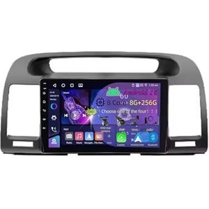 9 Inch 2 Din Android 15 Autoradio voor Toyota Camry 5 XV 30 2002-2006 met CarPlay AHD Omgekeerd beeld Bediening op het stuur Bluetooth GPS navigatie FM Radio WiFi(C1 2+32G)