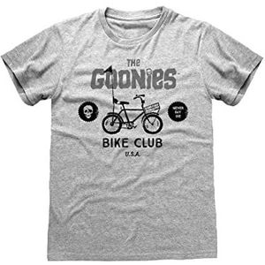 Goonies The Bike Club, Grijs T-shirt in 100% katoen Officieel Tshirt Man Skull Skull Movie 80s (M)